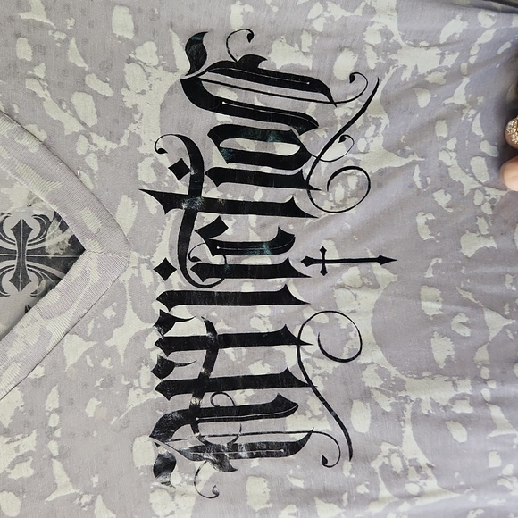 Affliction skull burn out long sleeve - Picture 1 of 7